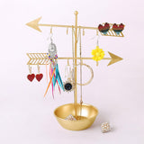 Maxbell Tabletop Jewelry Organizer Display Stand Round Tray for Bracelet Pendant