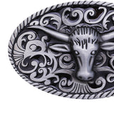 Maxbell Western Belt Buckle Cowboy Alloy Punk American Costume Accessories Bull Head