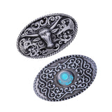 Maxbell Western Belt Buckle Cowboy Alloy Punk American Costume Accessories Bull Head
