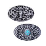 Maxbell Western Belt Buckle Cowboy Alloy Punk American Costume Accessories Bull Head