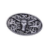 Maxbell Western Belt Buckle Cowboy Alloy Punk American Costume Accessories Bull Head