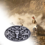 Maxbell Western Belt Buckle Cowboy Alloy Punk American Costume Accessories Bull Head