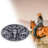 Maxbell Western Belt Buckle Cowboy Alloy Punk American Costume Accessories Bull Head