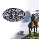 Maxbell Western Belt Buckle Cowboy Alloy Punk American Costume Accessories Bull Head