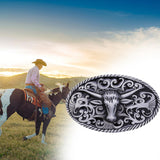 Maxbell Western Belt Buckle Cowboy Alloy Punk American Costume Accessories Bull Head