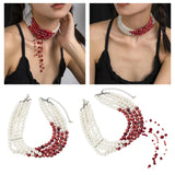 Maxbell Maxbell Fashion Necklace Charms Short Chain Girls for Birthday New Year Anniversary Style A