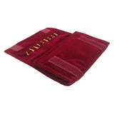 Maxbell Maxbell Velvet Jewelry Organizer Roll Burgundy Velvet Foldable for Earrings Trip