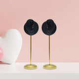 Maxbell Maxbell 2Pcs Earring Display Stand Ear Model Stable for Bedroom Salon Countertop Black