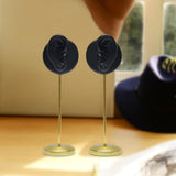 Maxbell Maxbell 2Pcs Earring Display Stand Ear Model Stable for Bedroom Salon Countertop Black