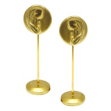 Maxbell Maxbell 2Pcs Earring Display Stand Ear Model Stable for Bedroom Salon Countertop Aureate
