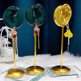 Maxbell Maxbell 2Pcs Earring Display Stand Ear Model Stable for Bedroom Salon Countertop Aureate
