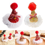 Maxbell Maxbell Xmas Hat Hairpin Photography Props Dress up for Party Festival Adults Kids Red