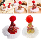 Maxbell Maxbell Xmas Hat Hairpin Photography Props Dress up for Party Festival Adults Kids Red