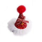 Maxbell Maxbell Xmas Hat Hairpin Photography Props Dress up for Party Festival Adults Kids Red