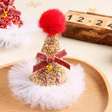 Maxbell Maxbell Xmas Hat Hairpin Photography Props Dress up for Party Festival Adults Kids Red