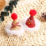 Maxbell Maxbell Xmas Hat Hairpin Photography Props Dress up for Party Festival Adults Kids Red