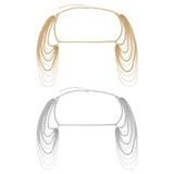 Maxbell Body Chain for Women Tassel Bridal Shoulder Chain Necklace for Evening Golden