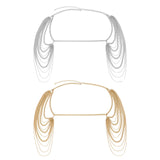 Maxbell Body Chain for Women Tassel Bridal Shoulder Chain Necklace for Evening Golden