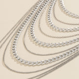 Maxbell Body Chain for Women Tassel Bridal Shoulder Chain Necklace for Evening White