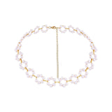 Maxbell Maxbell simulated Pearl Choker Brides Jewelry White Short Chain for Banquet Party