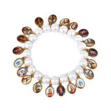 Maxbell Maxbell Imitation Pearl Bracelet Exquisite women for Gift Wedding Birthday