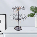 Maxbell Maxbell 2 Tier Rotating Jewelry Stand Organizer Necklace for Bracelets Rings Black