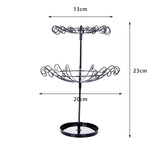 Maxbell Maxbell 2 Tier Rotating Jewelry Stand Organizer Necklace for Bracelets Rings Black