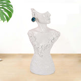 Maxbell Maxbell Necklace Earring Display Stand Jewelry Display Bust for Earring Home Women White Small