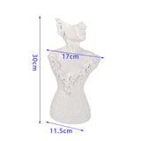 Maxbell Maxbell Necklace Earring Display Stand Jewelry Display Bust for Earring Home Women White L