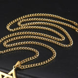 Maxbell Maxbell Star of David Necklace Unisex Fashion 23inch Punk for Men Women Couples Aureate