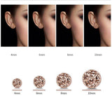 Maxbell Maxbell 8 Pieces Earrings Classic Stylish Shimmer for Anniversary Work Birthday 8mm