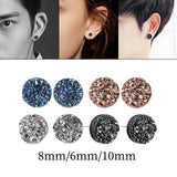 Maxbell Maxbell 8 Pieces Earrings Classic Stylish Shimmer for Anniversary Work Birthday 8mm