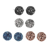 Maxbell Maxbell 8 Pieces Earrings Classic Stylish Shimmer for Anniversary Work Birthday 8mm