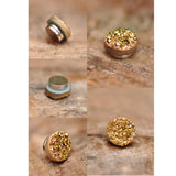 Maxbell Magnetic Ear Studs Mixed Color Rhinestone Non Piercing Fashion for Women Men 10mm diameter
