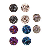 Maxbell Magnetic Ear Studs Mixed Color Rhinestone Non Piercing Fashion for Women Men 10mm diameter