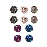 Maxbell Magnetic Ear Studs Mixed Color Rhinestone Non Piercing Fashion for Women Men 10mm diameter
