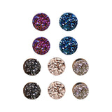 Maxbell Magnetic Ear Studs Mixed Color Rhinestone Non Piercing Fashion for Women Men 10mm diameter