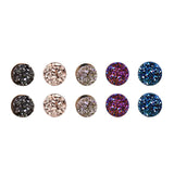Maxbell Magnetic Ear Studs Mixed Color Rhinestone Non Piercing Fashion for Women Men 10mm diameter