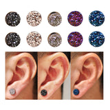Maxbell Magnetic Ear Studs Mixed Color Rhinestone Non Piercing Fashion for Women Men 10mm diameter