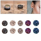 Maxbell Magnetic Ear Studs Mixed Color Rhinestone Non Piercing Fashion for Women Men 10mm diameter
