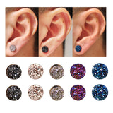 Maxbell Magnetic Ear Studs Mixed Color Rhinestone Non Piercing Fashion for Women Men 10mm diameter