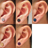 Maxbell Magnetic Ear Studs Mixed Color Rhinestone Non Piercing Fashion for Women Men 10mm diameter