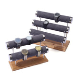 Maxbell Maxbell Bracelet Display Stand with Wooden Base for Tabletop Women Girl Craft Shows 2 Layers