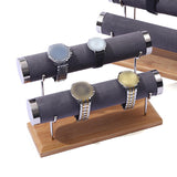 Maxbell Maxbell Bracelet Display Stand with Wooden Base for Tabletop Women Girl Craft Shows 2 Layers