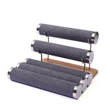 Maxbell Maxbell Bracelet Display Stand with Wooden Base for Tabletop Women Girl Craft Shows 2 Layers