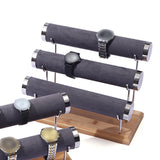 Maxbell Maxbell Bracelet Display Stand with Wooden Base for Tabletop Women Girl Craft Shows 3 level