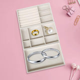 Maxbell 3Pcs Jewelry Trays Organizer Brithday Gift for Necklace Bangles Bracelet Beige