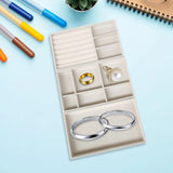 Maxbell 3Pcs Jewelry Trays Organizer Brithday Gift for Necklace Bangles Bracelet Beige