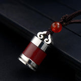 Maxbell Maxbell Cremation Urn Necklace Titanium Steel Memorial Pendant for Dog Argent