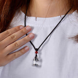 Maxbell Maxbell Cremation Urn Necklace Titanium Steel Memorial Pendant for Dog Argent